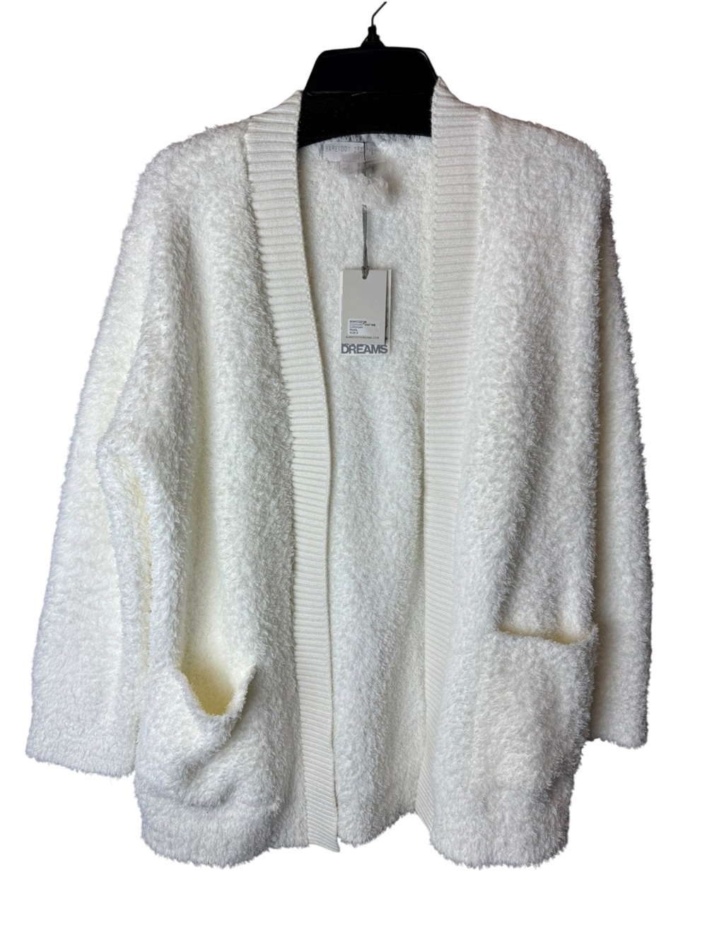 NWT Barefoot Dreams Cozychic Knit Rib Cardigan Pearl Small